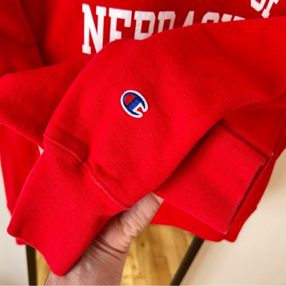 Vintage Y2K Champion Reverse Weave University of Nebraska crewneck sweater NCAA - Picture 7 of 12